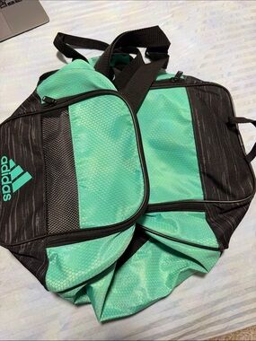 adidas turquoise travel duffle bag